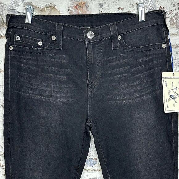 TRUE RELIGION BASIC LEGGING BLACK JEANS SIZE 34 MSRP: $178.00 - Picture 6 of 16